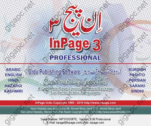 InPage Professional Serial key