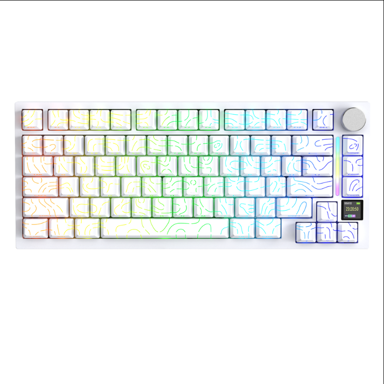 ATTACK SHARK X820Ultra Tri-mode Gasket Mechanical Keyboard – White Contours