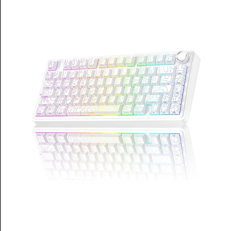 AULA F75 WIRELESS MECHANICAL KEYBOARD – WHITE