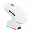 LDON V3 PRO WIRELESS GAMING MOUSE WITH CHARGING DOCK – WHITE